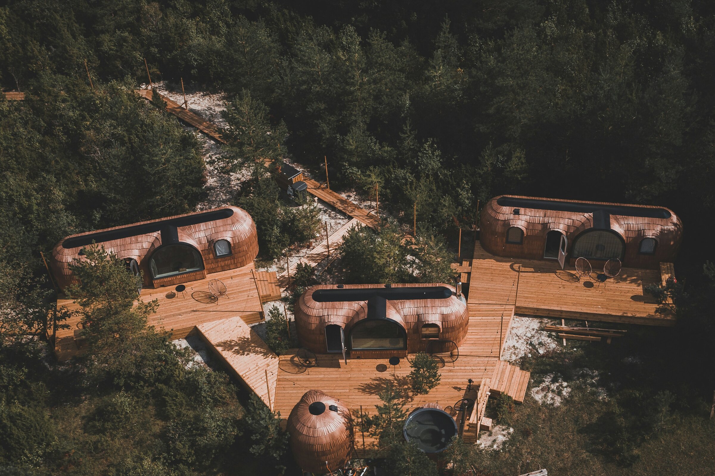 Luchtfoto Vosbergen tussen de bomen